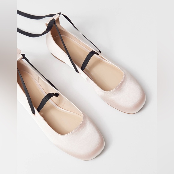 Urban Outfitters Karter Strappy Satin Ballet Flat - Picture 5 of 6